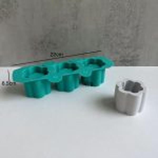 قالب گلدان گل سه عددی